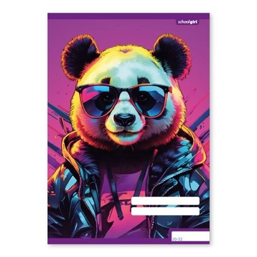 *61351 FÜZET A5 pd sima 20-32 School Girls Panda