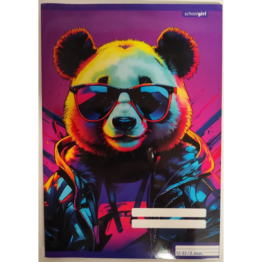 *61354 FÜZET A5 pd  3.oszt. 12-32 School Girls Panda