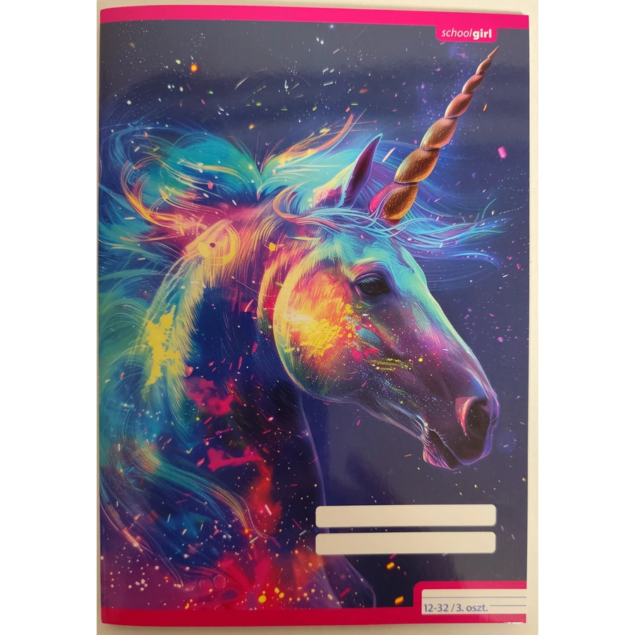 *61356 FÜZET A5 pd  3.oszt. 12-32 School Girls Unicorn
