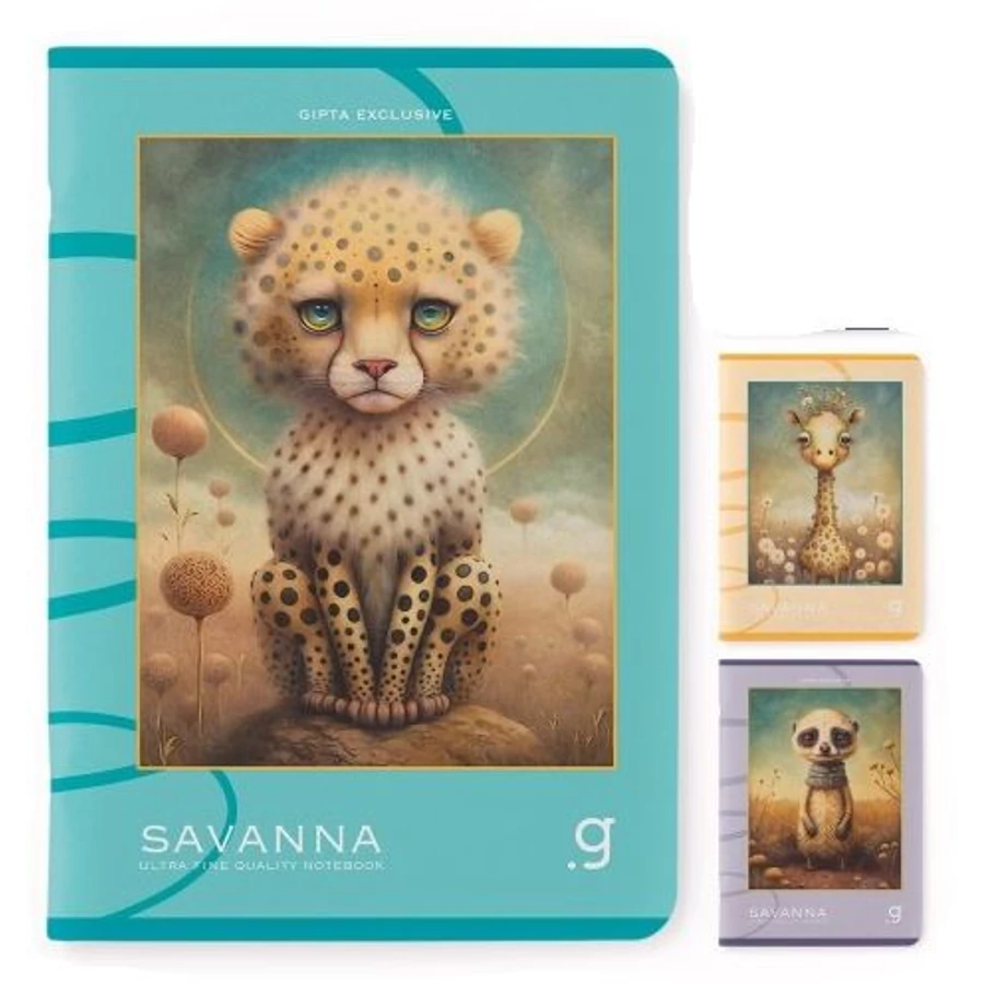 *61390 FÜZET A4 GIPTA Savanna 60lap karton kockás  7383