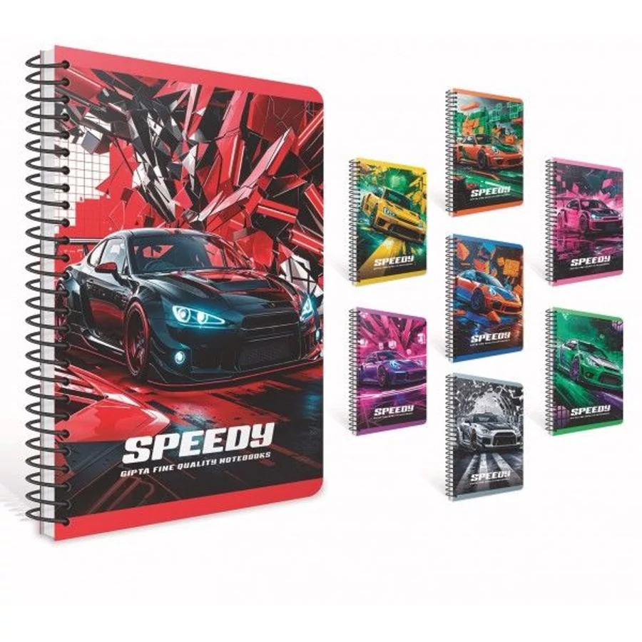 *61412 FÜZET spirál A4 GIPTA Speedy vonalas PP 100l   7562