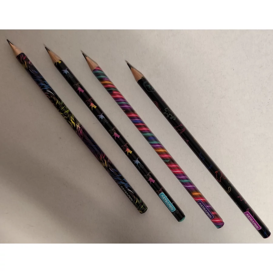 *61447 GRAFIT ASTRA PEN Neon HB háromszögletű