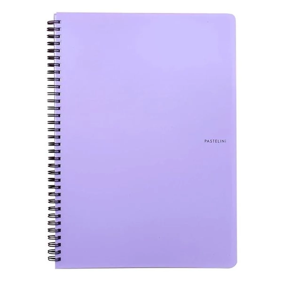 *61458 FÜZET spirál A4 PASTELINI vonalas 60l. PP egyszínű pasztell