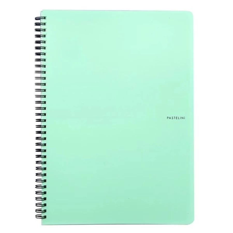 *61458 FÜZET spirál A4 PASTELINI vonalas 60l. PP egyszínű pasztell