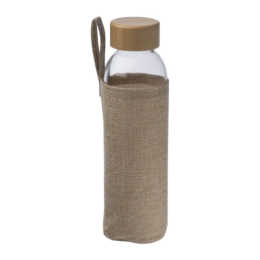 *61553 IVÓPALACK üveg öko 500ml juta tokban, fogantyúval