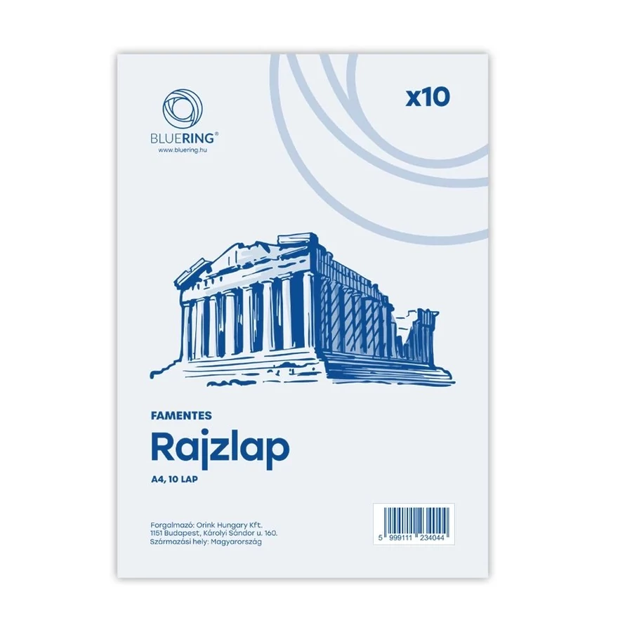 *61620 RAJZLAP A4 famentes 10 ív/csom. fóliázva BLUERING