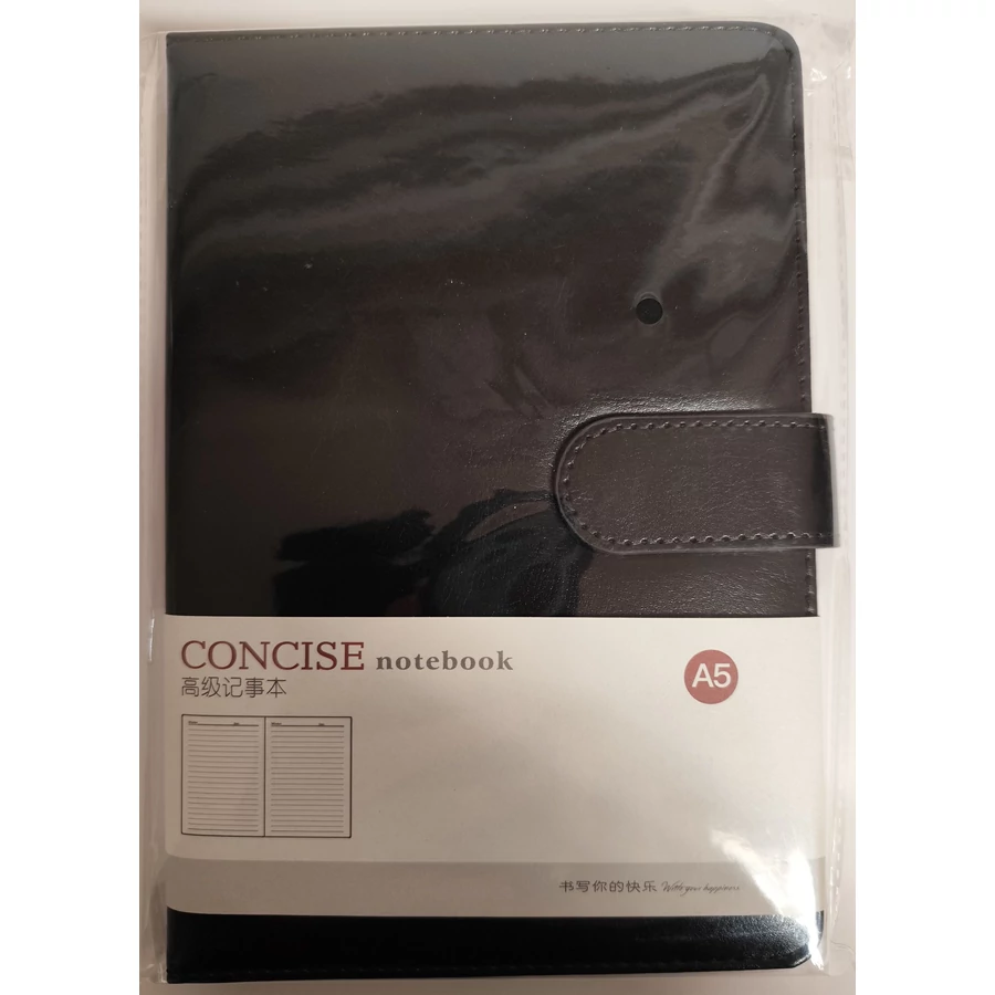 *61744 NOTEBOOK A5 ICU műbőr 96 lapos vonalas, mágneses záródással