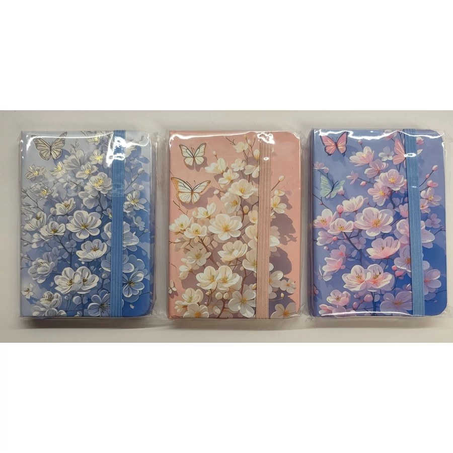 *61746 NAPLÓ A7 ICU Pillangós vonalas, élnyomott, gumis záródással