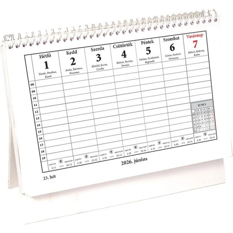 NAPTÁR asztali 23 TA T-Calendar 2026