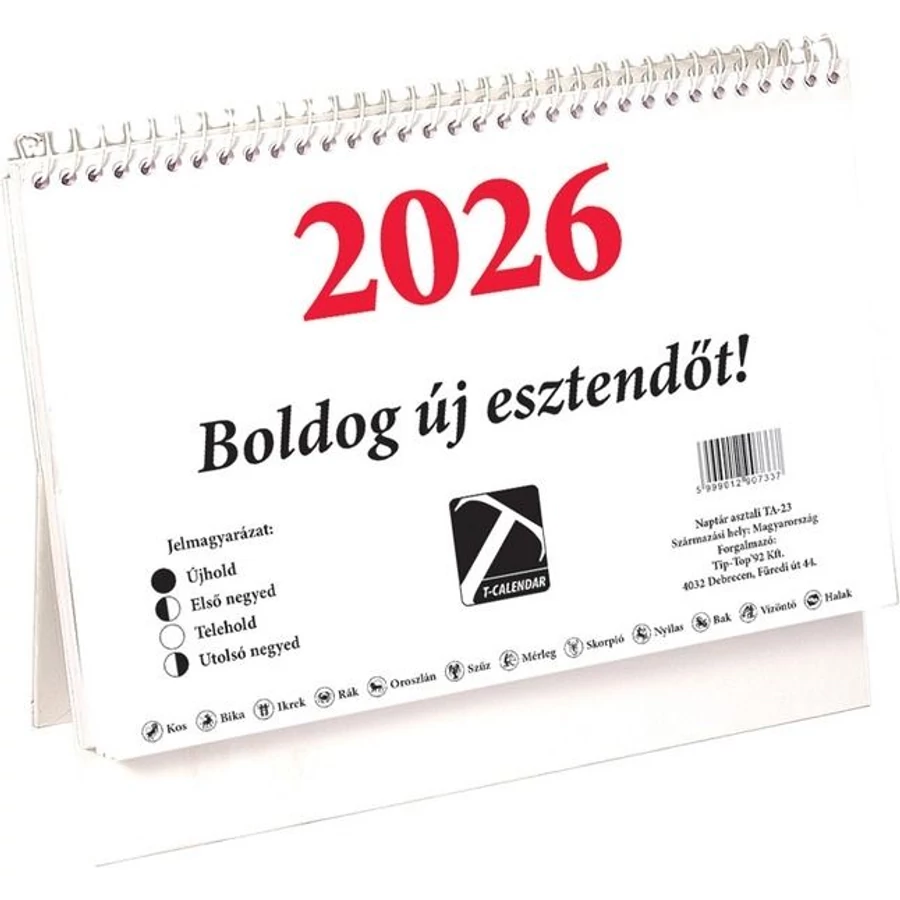 *18569 NAPTÁR asztali  23 TA T-Calendar 2026