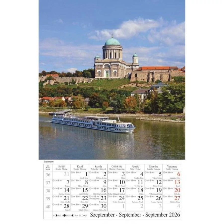 *25155 FALINAPTÁR 2026 Magyar városok CSG spirálozott FN082 21*32cm