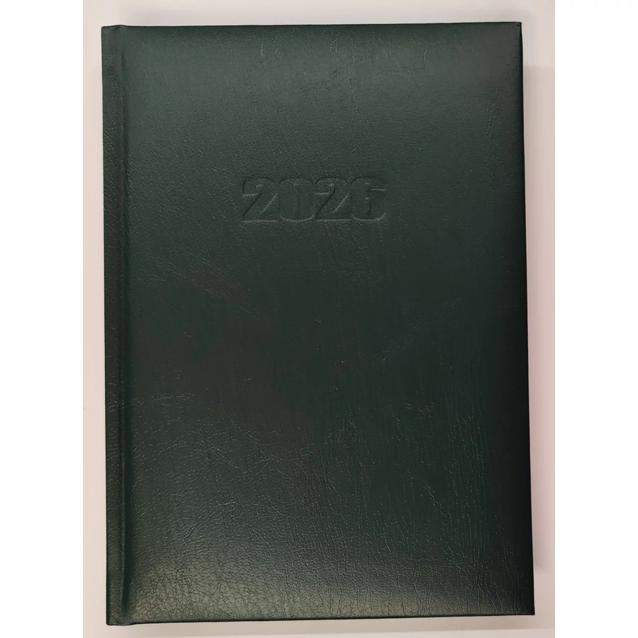 *33131 HATÁRIDŐNAPLÓ 2026 A5 napi T-Calendar Baladek Casina Balacron zöld