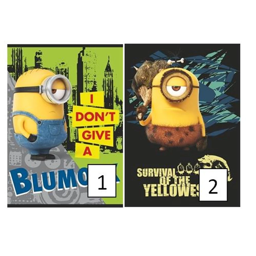 FÜZET A5 UNIPAP vonalas 32lap Minions, Crazy, Pillangó, Black, (Minions, UNMIN2532V)