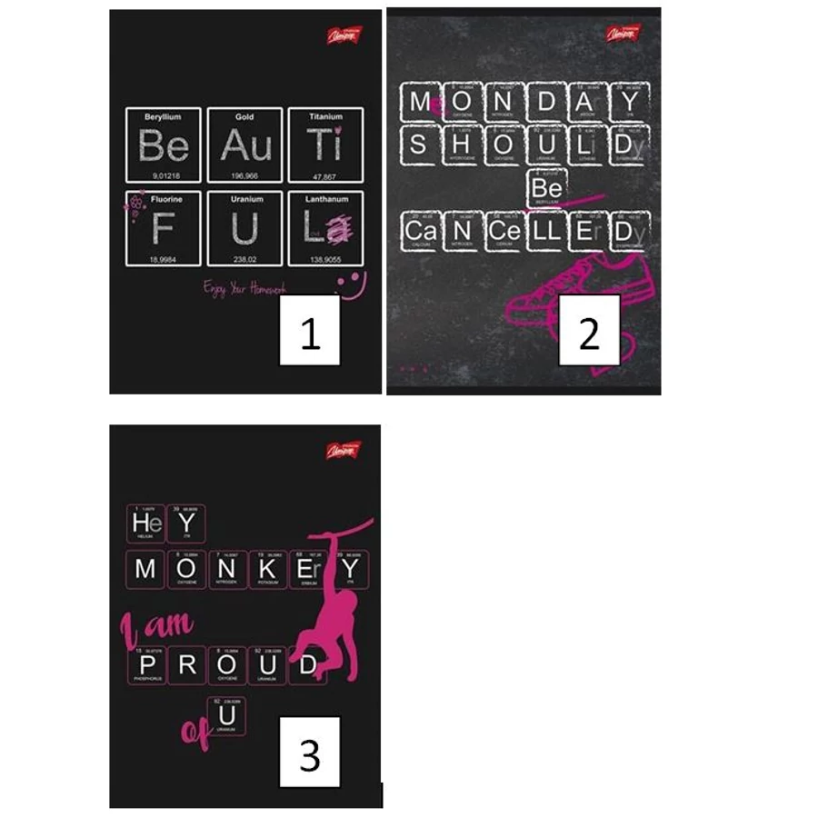 FÜZET A5 UNIPAP vonalas 32lap Minions, Crazy, Pillangó, Black, (Black, UNBL532V)