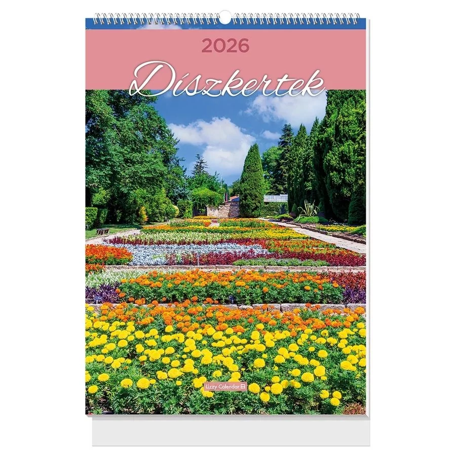 *48289 FALINAPTÁR 2026 kert Díszkertek B4 spirálozott Lizzy 23.5*33cm