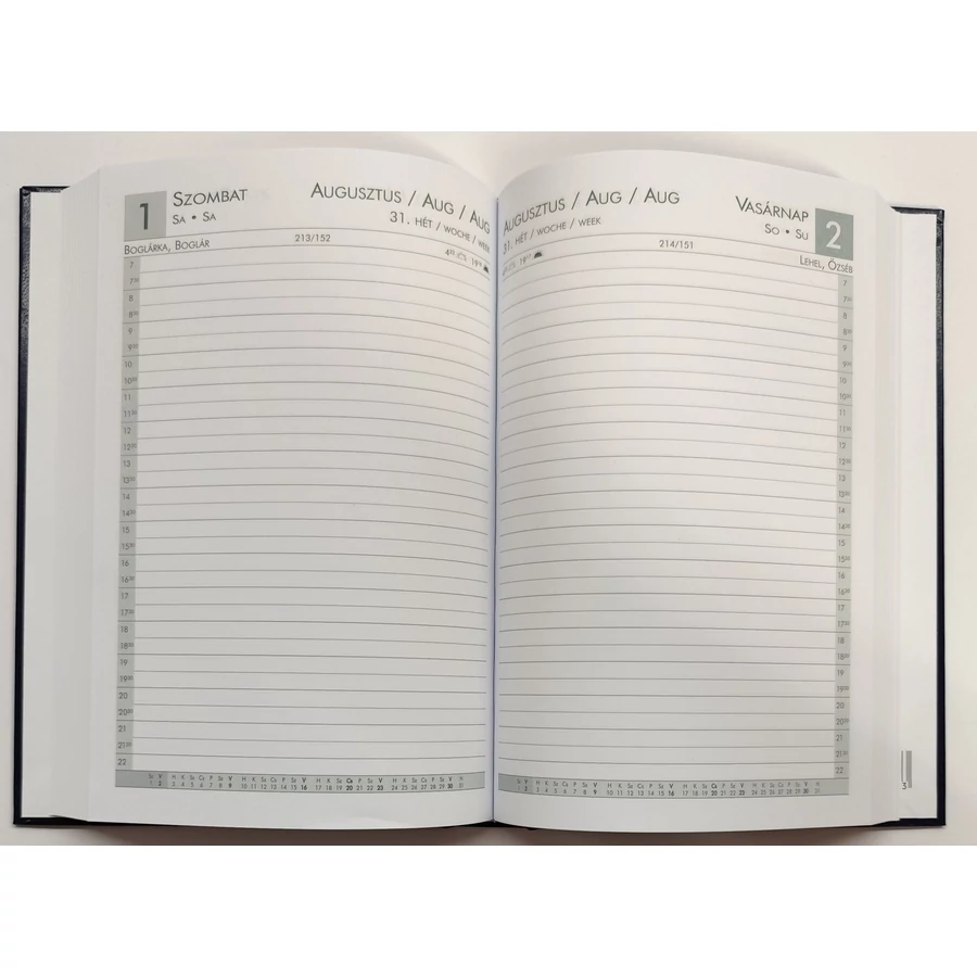 *48397 HATÁRIDŐNAPLÓ 2026 A5 napi Szekszárd Premium Bright vegyes szín