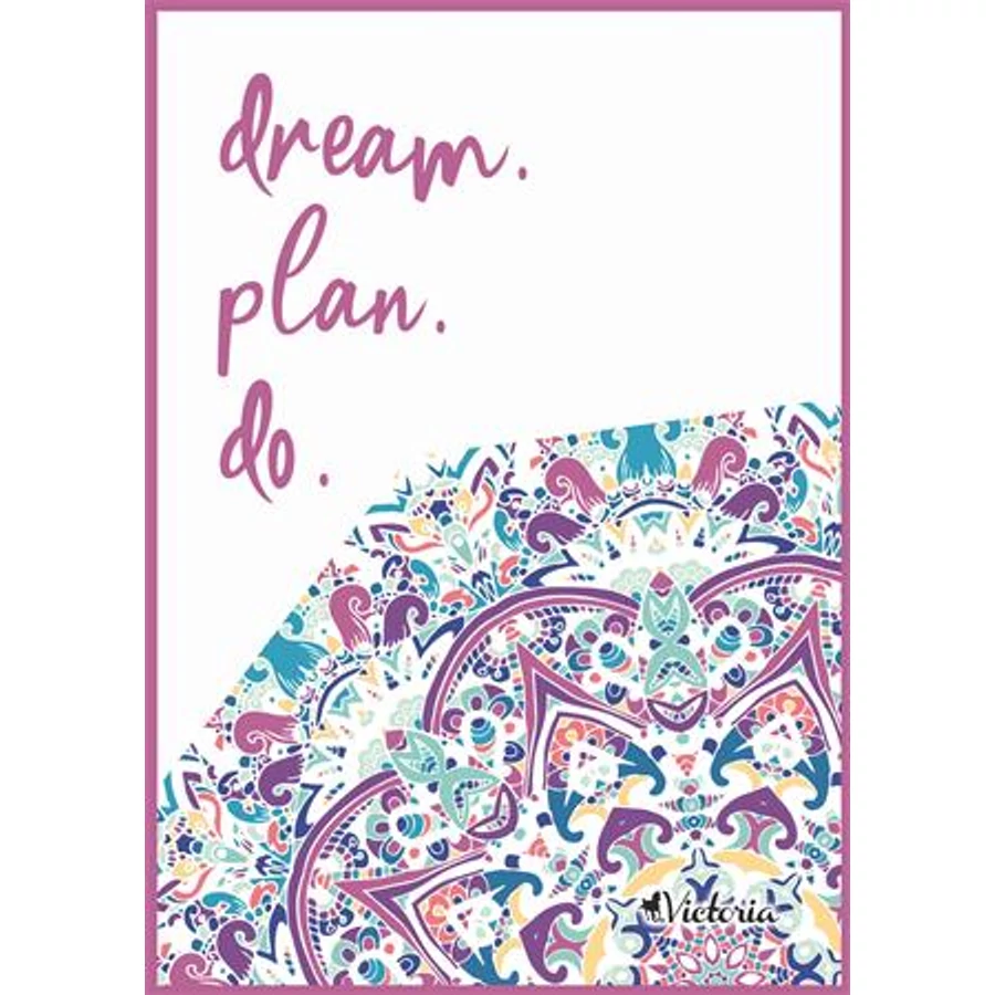 FÜZET A5  VICTORIA   mintás vonalas 96l vegyes mintás (Dream, ISVFPD596TV)