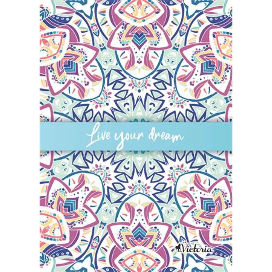 FÜZET A5  VICTORIA   mintás vonalas 96l vegyes mintás (Dream, ISVFPD596TV)