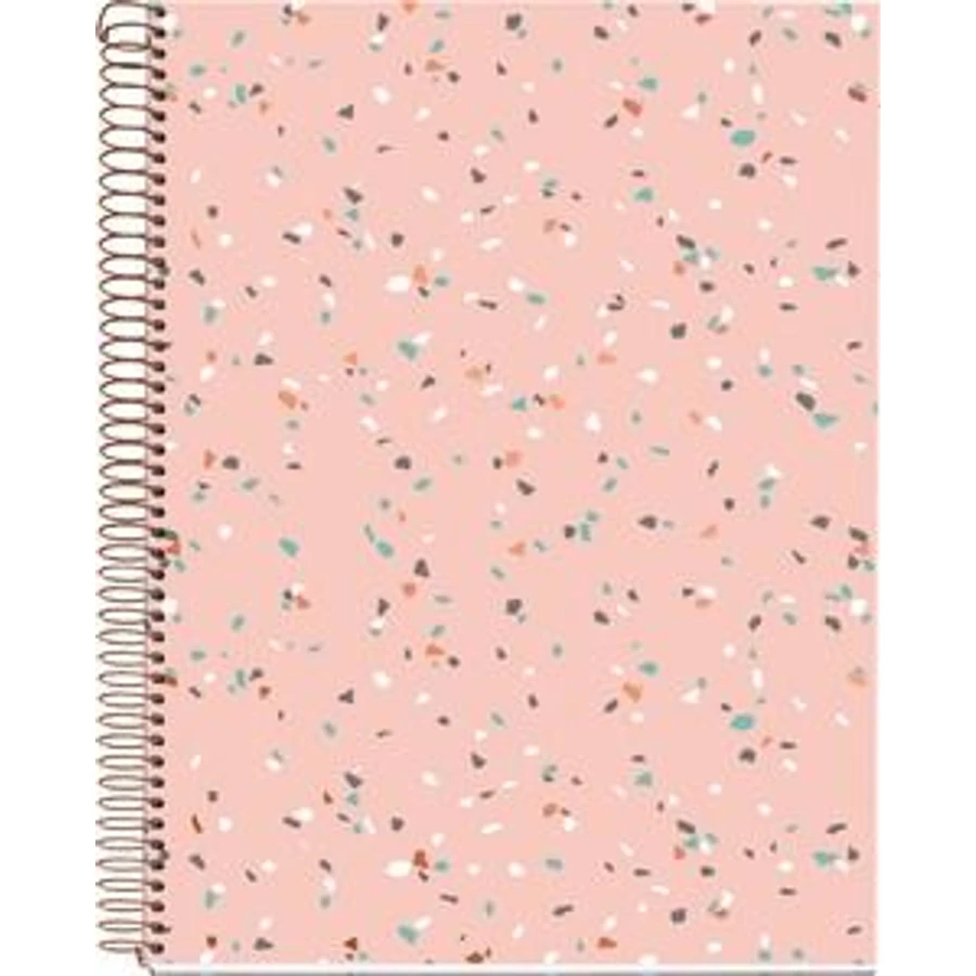 FÜZET spirál A5 MQ Rose Grey Terazzo 4reg. =  karton 4*30l  48464
