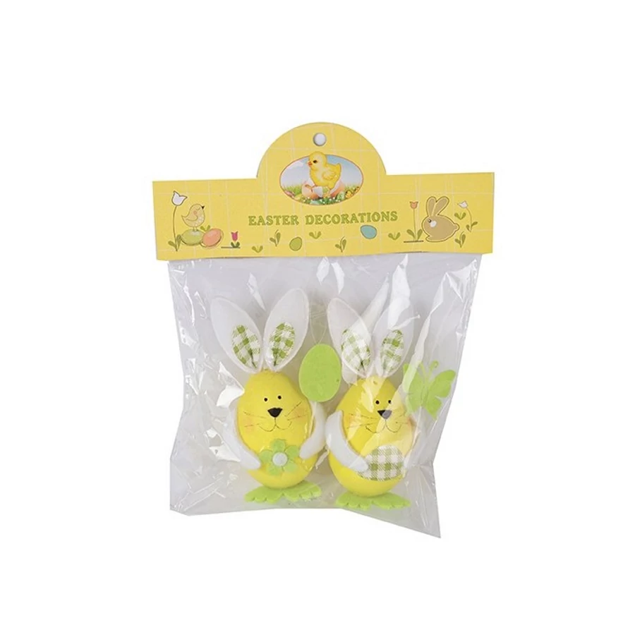 HÚSVÉTI dekor nyuszifigurás tojás 2db/cs