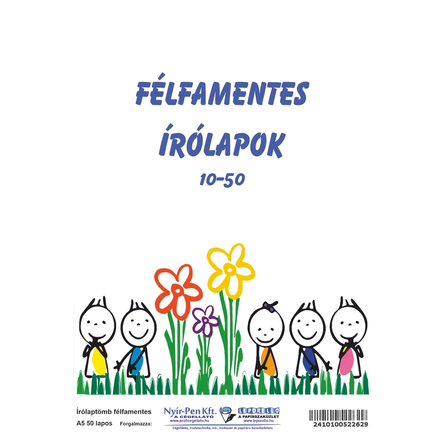 ÍRÓLAP 10-50 félfamentes ragasztott tömb