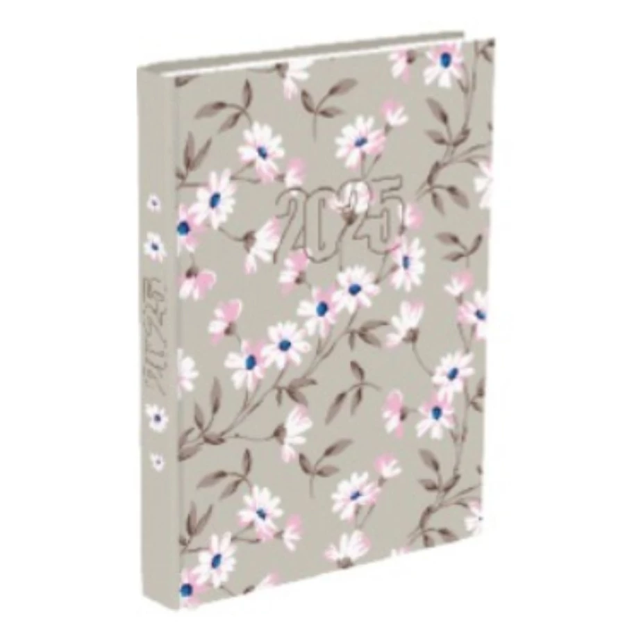 *52718 HATÁRIDŐNAPLÓ 2025 A5 napi T-Calendar mintás  Soft Touch+UV