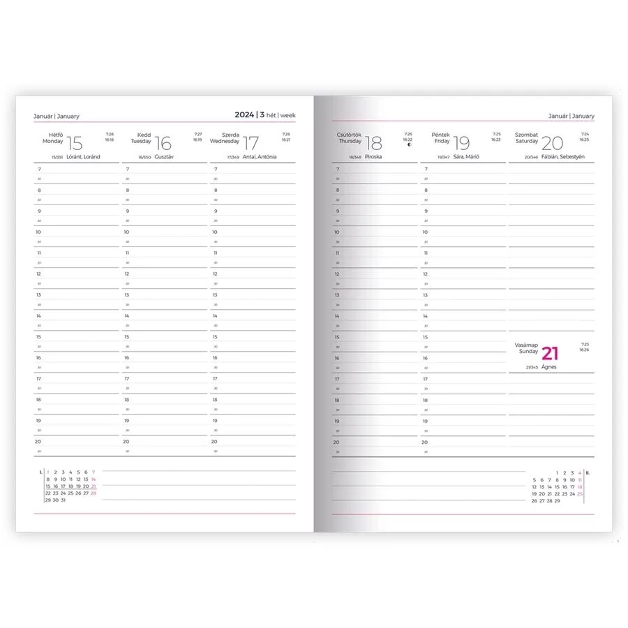 *52805 HATÁRIDŐNAPLÓ 2026 B5 heti tervező Lizzy