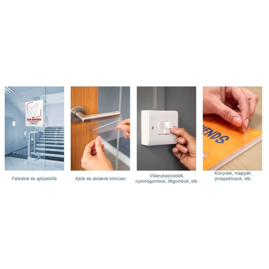 CÍMKE Antimikrobiális fólia 210x297mm átlátszó 10 lapos