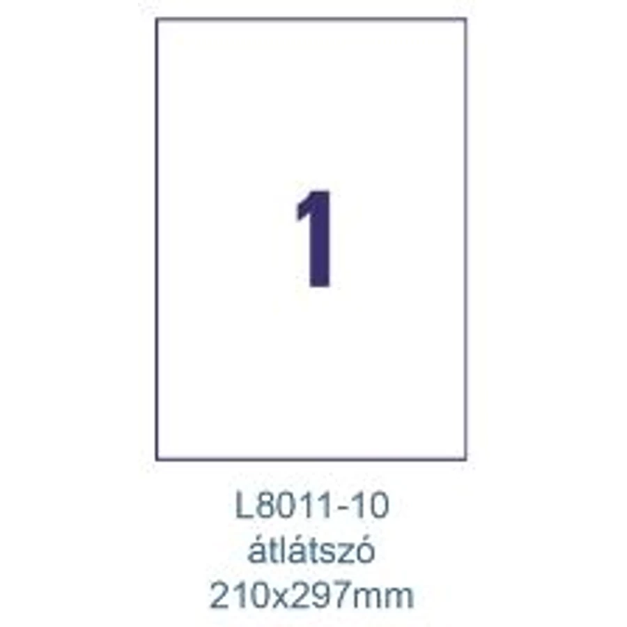 CÍMKE Antimikrobiális fólia 210x297mm átlátszó 10 lapos