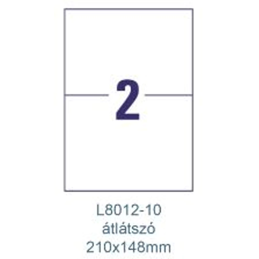 CÍMKE Antimikrobiális fólia 210x148mm átlátszó 10 lapos