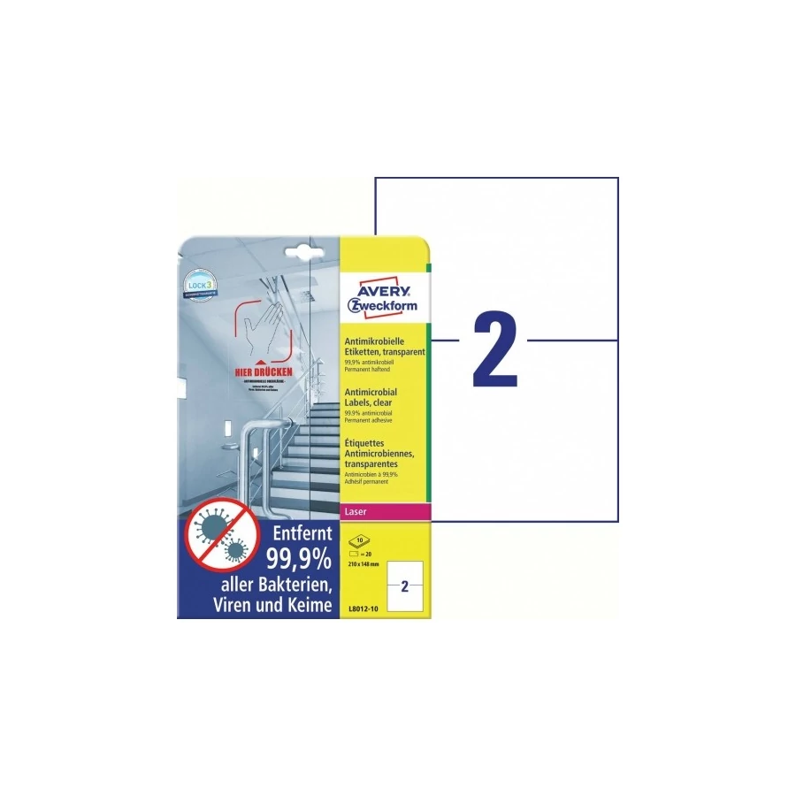 CÍMKE Antimikrobiális fólia 210x148mm átlátszó 10 lapos