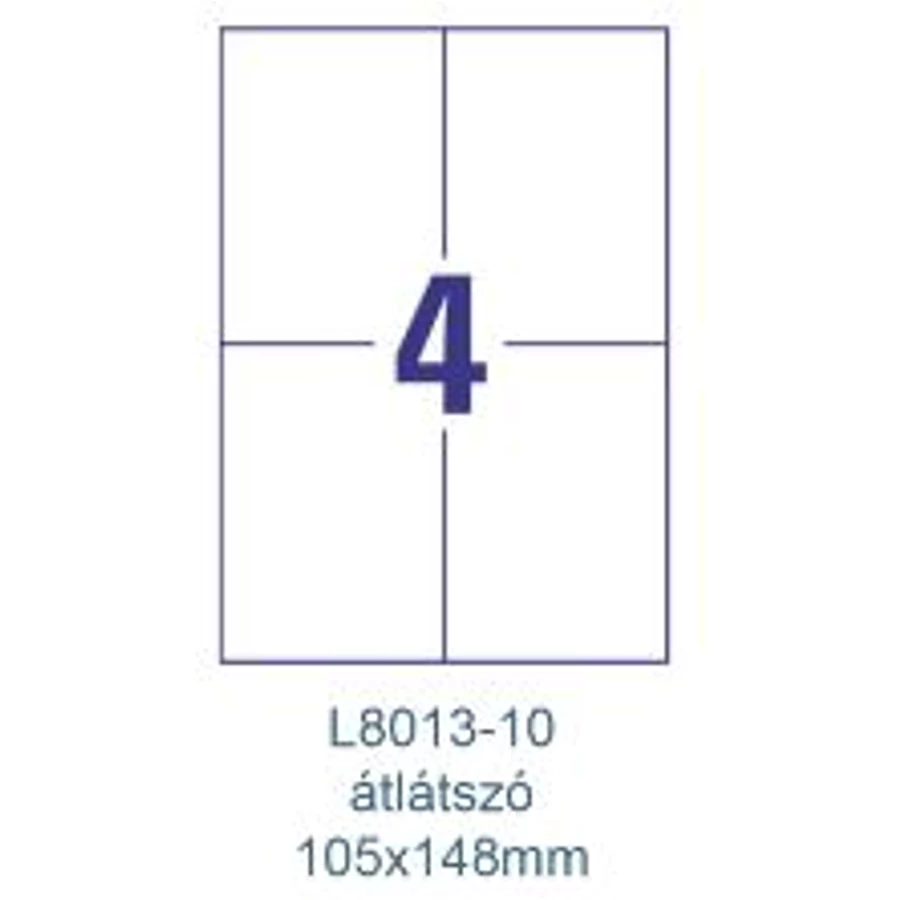 CÍMKE Antimikrobiális fólia 105x148mm átlátszó 10 lapos