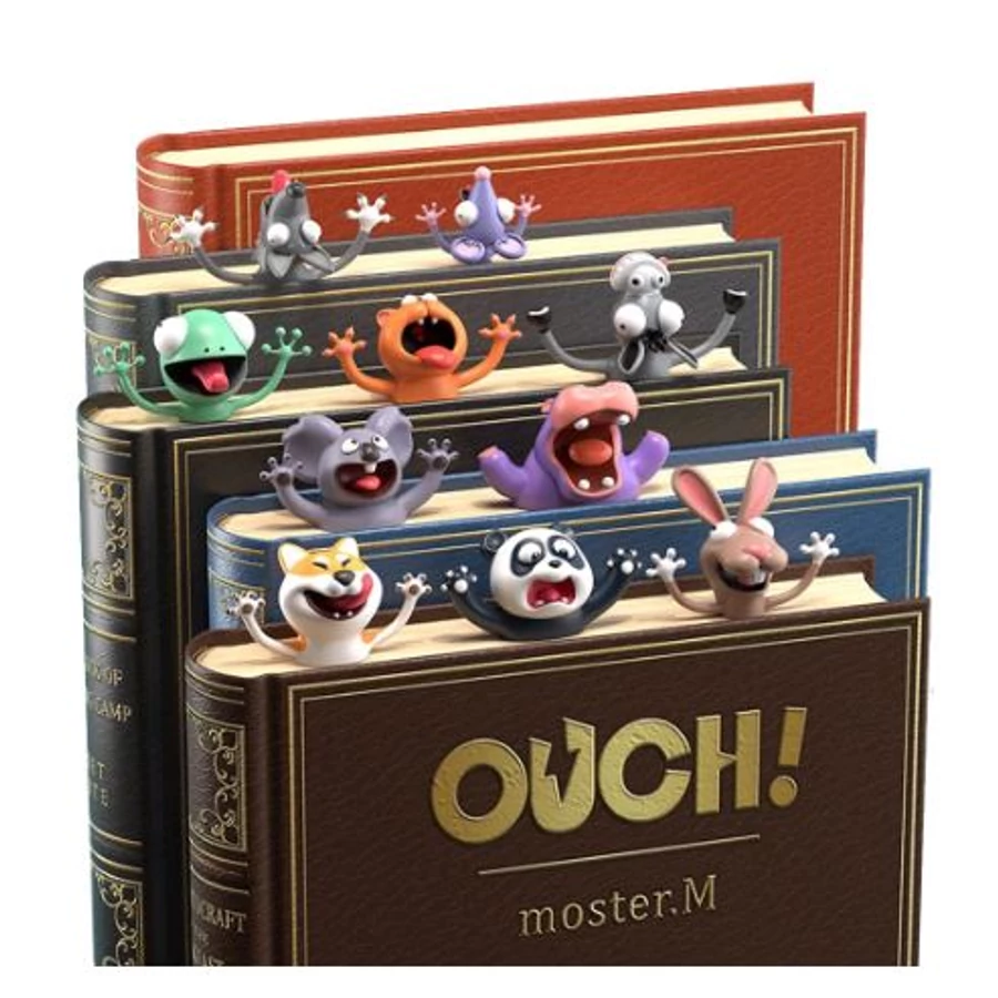 KÖNYVJELZŐ műa. 3D állatfigurás (gekko, 3)