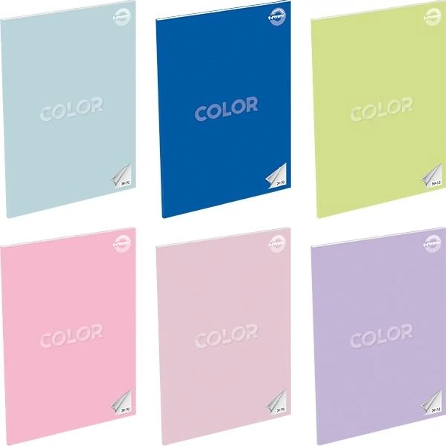 *55431 FÜZET A5 T-CREA Color sima 20-32 egyszínű
