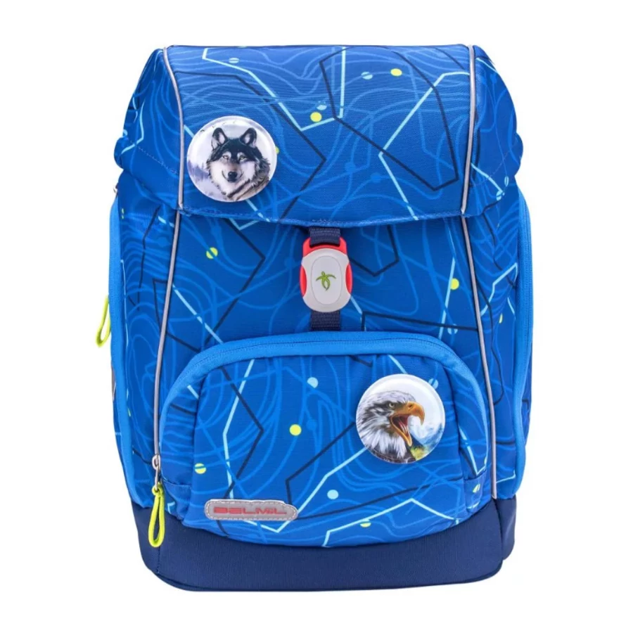 HÁTITÁSKA szett BELMIL Comfy22 táska, tolltartó, tornazsák  405-73 (Abstract Lime Green, RCCC0127)