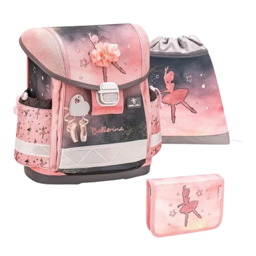 *55460 Iskolatáska szett Belmil2 Classy22 merev falú, tolltartóval, tornazsákkal  403-13