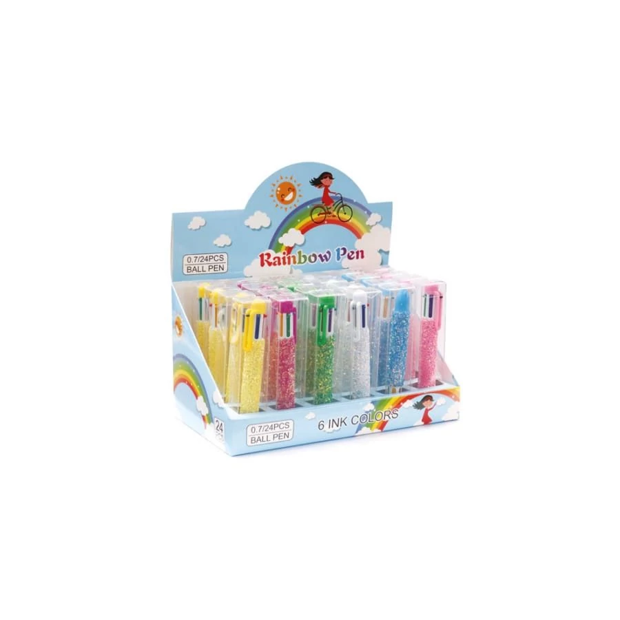 GTOLL 6 színű School Art  glitteres 0,7