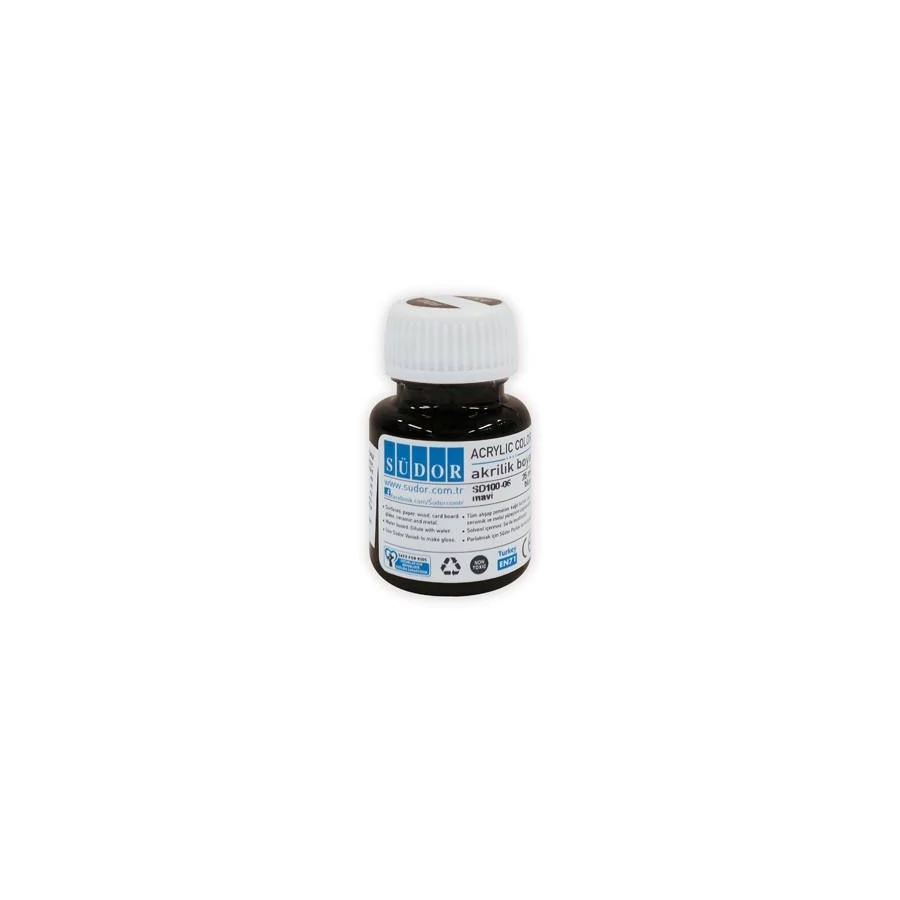 ACRYLFESTÉK 25ml  SÜDOR   SD100- (fekete10, FDAX0004)