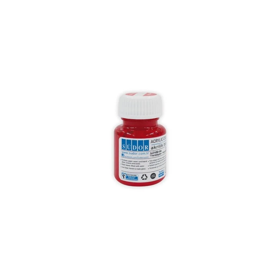 ACRYLFESTÉK 25ml  SÜDOR   SD100- (piros04, FDAX0011)