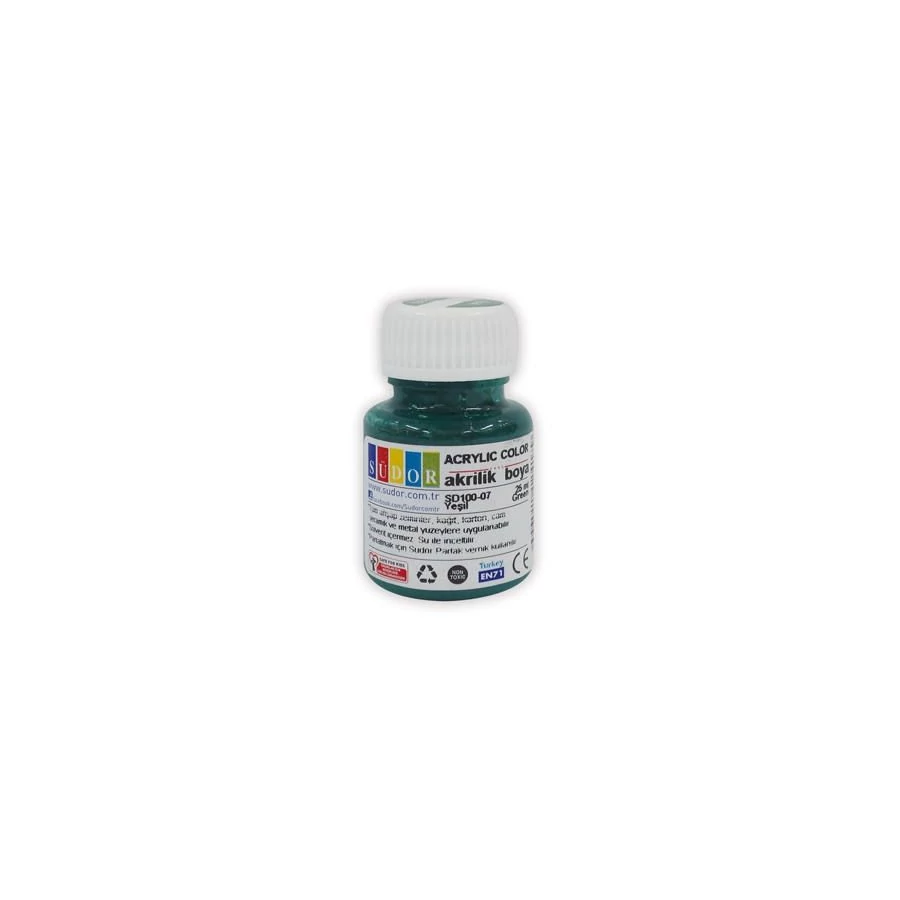 ACRYLFESTÉK 25ml  SÜDOR   SD100- (sötétzöld07, FDAX0012)