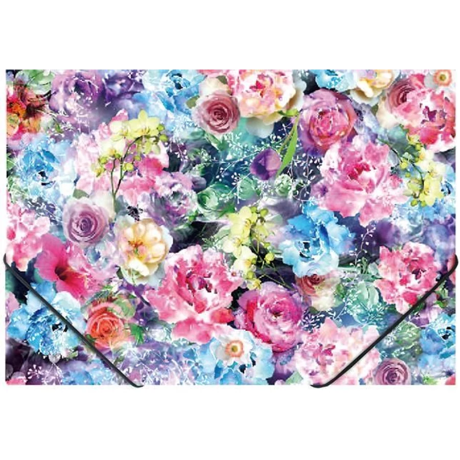 DOSSZIÉ gumis A4 PP Panta Plast 15mm vegyes minta (Roses, INP410006447)
