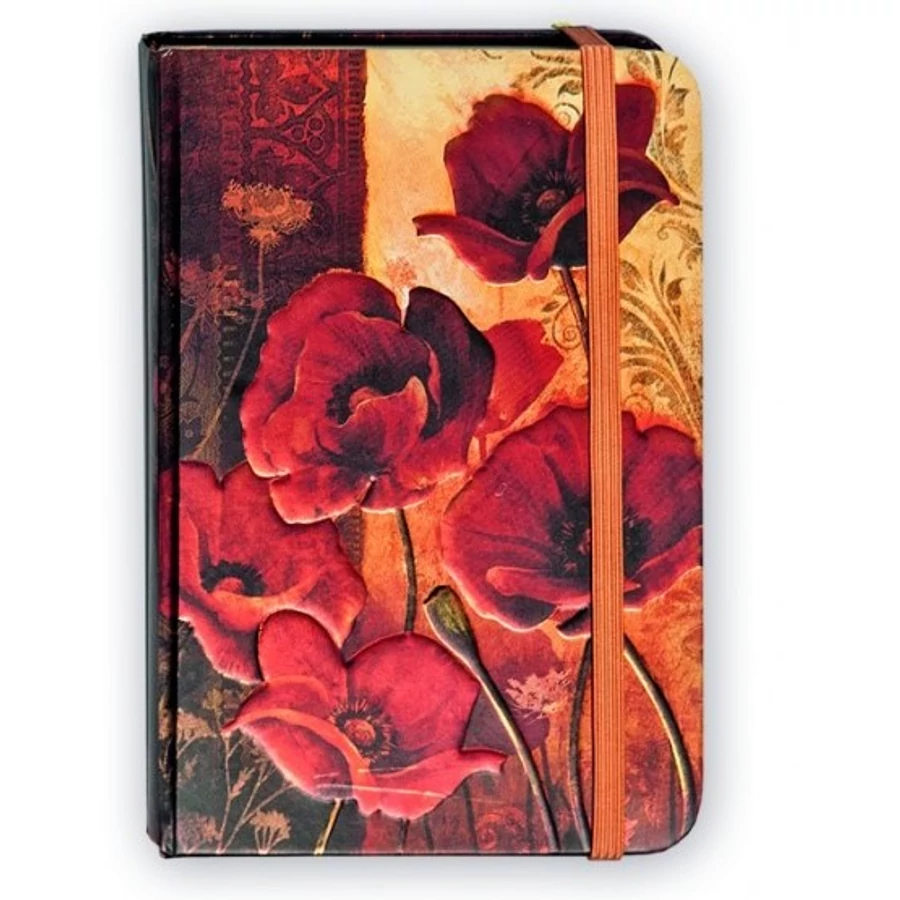 EMLÉKKÖNYV/NAPLÓ A6 ARGUS 1427 metál = 80lap gumis 9.4*14cm