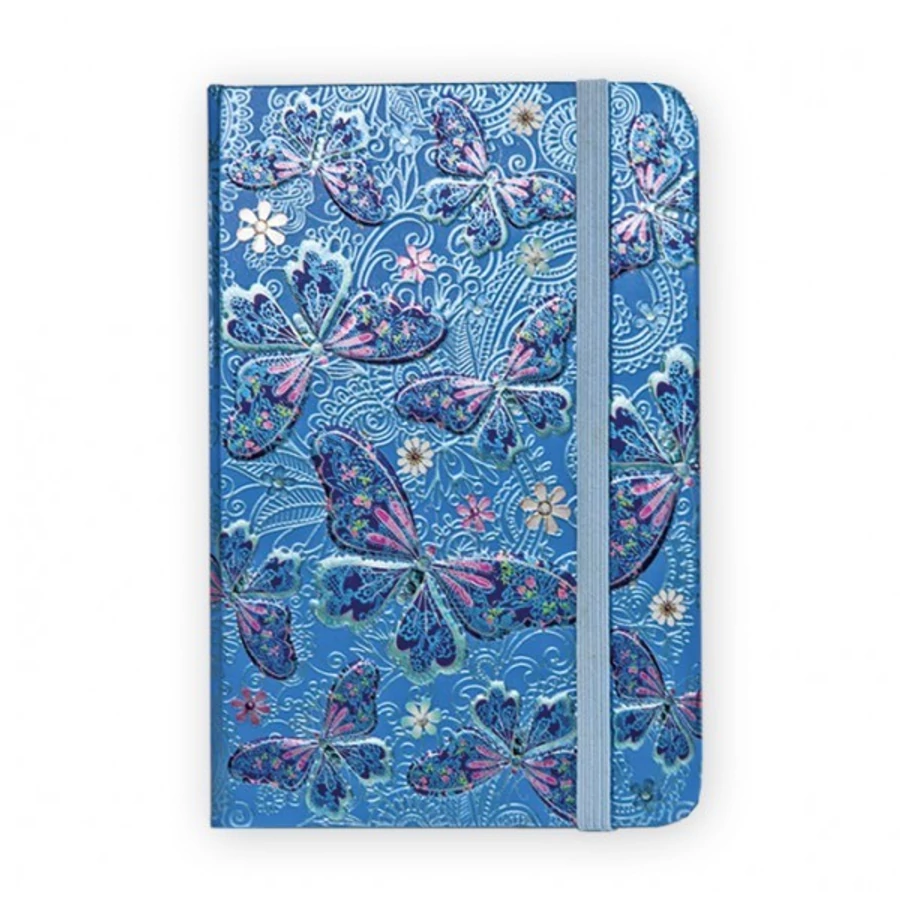 EMLÉKKÖNYV/NAPLÓ A6 ARGUS 1427 metál = 80lap gumis 9.4*14cm