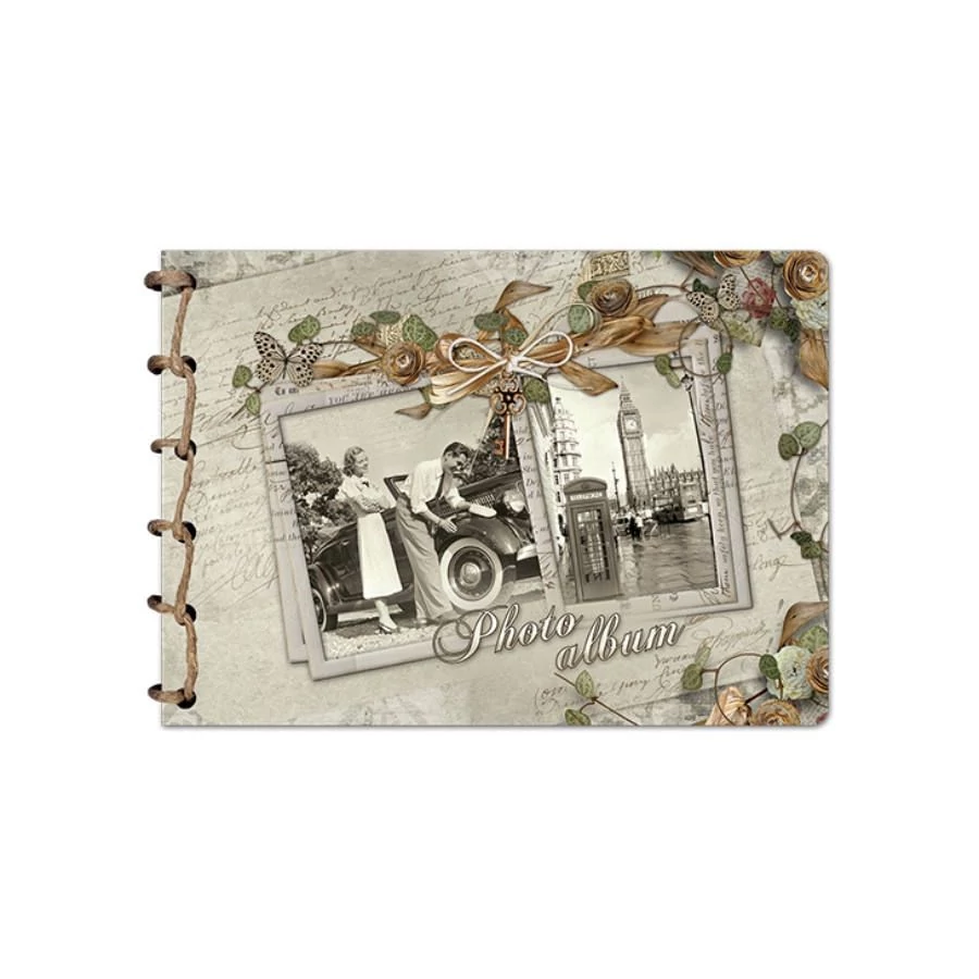 FOTÓALBUM 23,5*17cm LASTVA Retro  100 fényképhez   3729