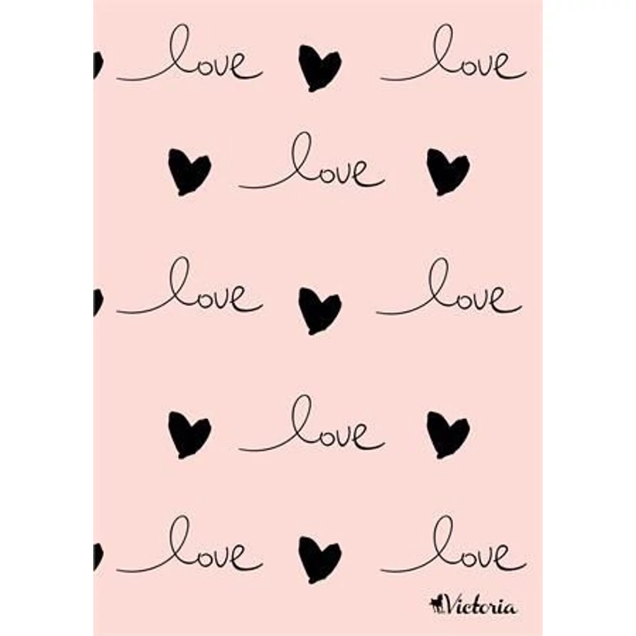 FÜZET A4  VICTORIA  mintás sima 96l vegyes minta (Paris Love, ISVFPPL496TS)