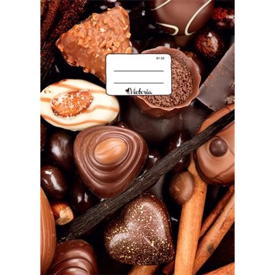 FÜZET A4  VICTORIA  mintás vonalas 81-32 (Édes kísértés, ISVFD34)