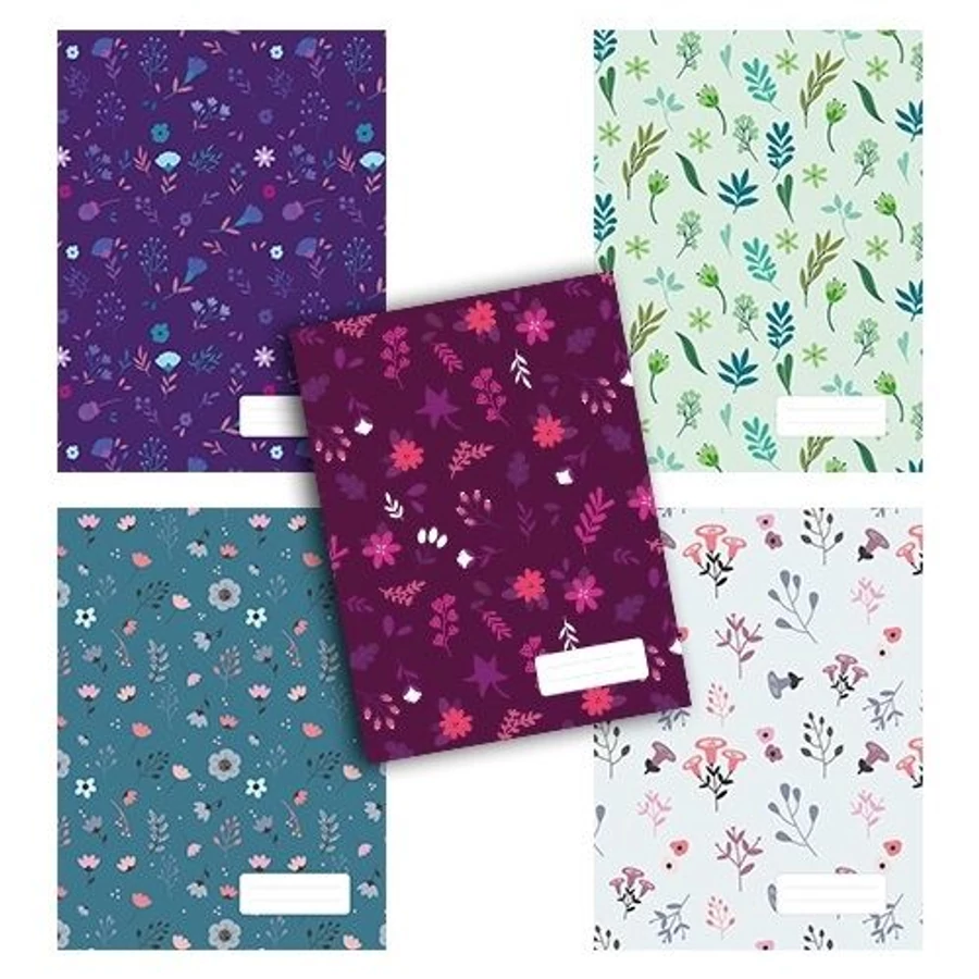 FÜZET A4 pd kockás 40l Fancy Florals
