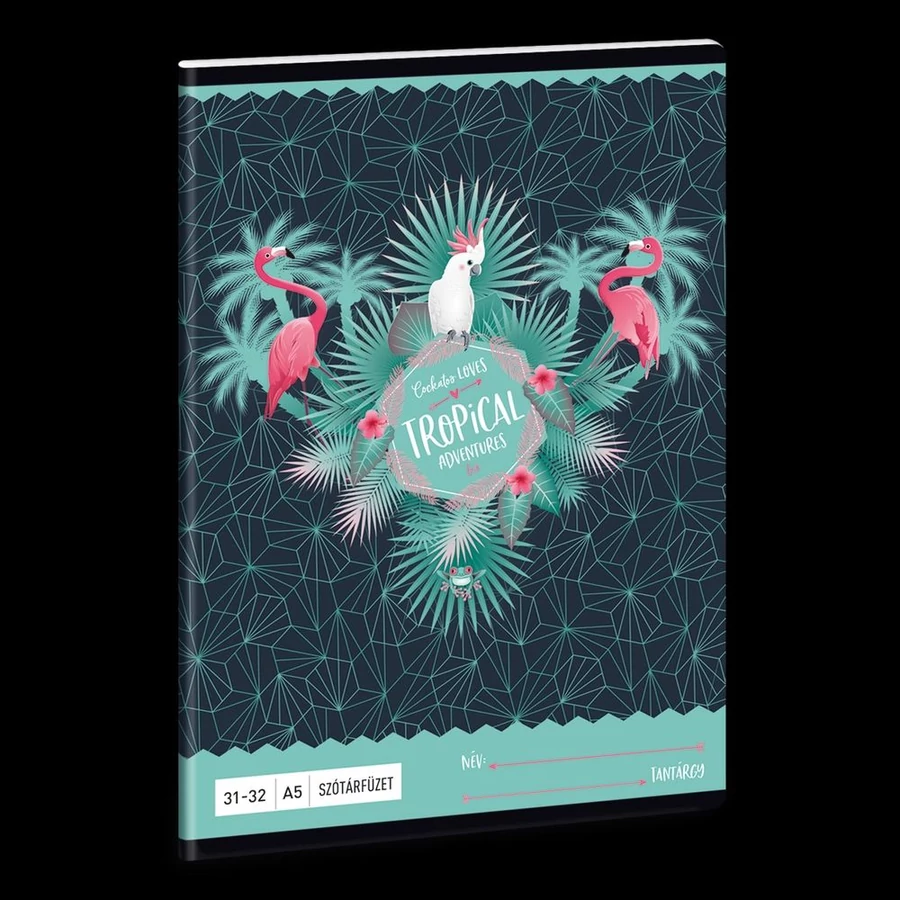 FÜZET A5 ARS UNA  szótár 31-32  vegyes minta (Pink Flamingo, A16857APF868)