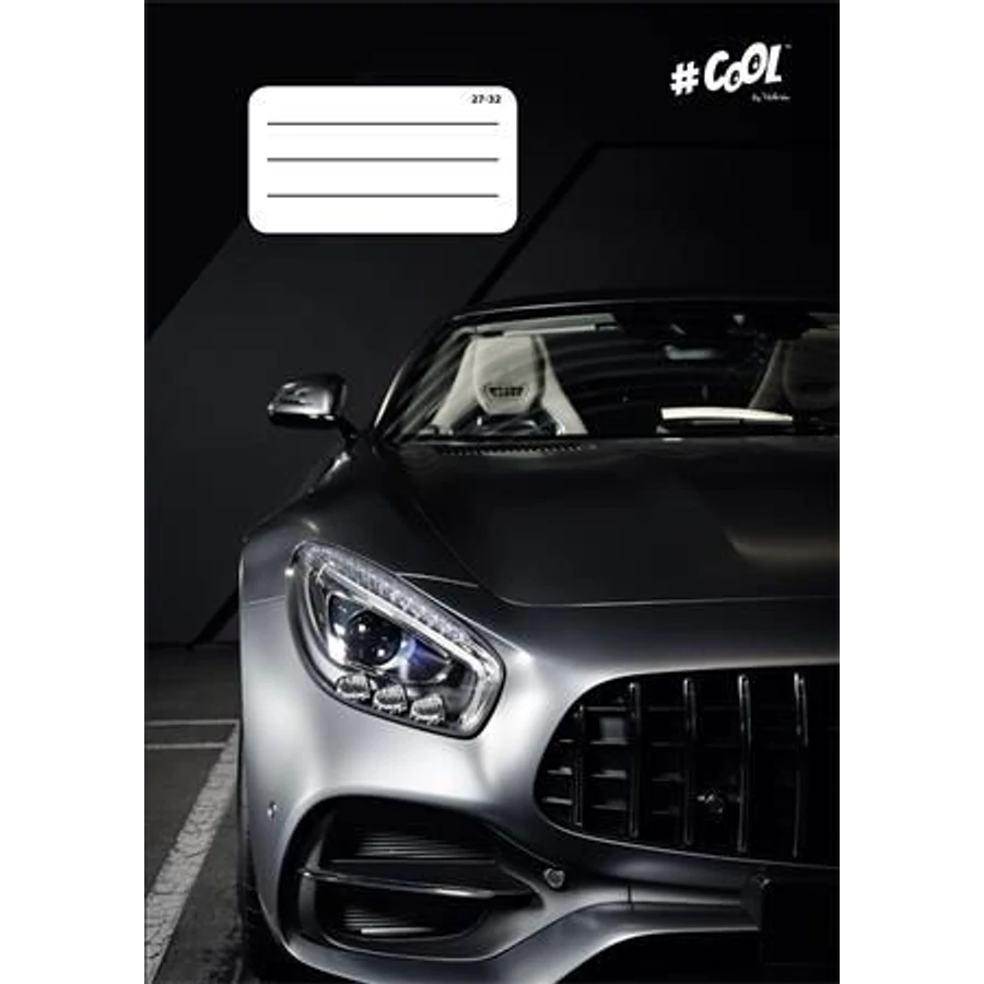 FÜZET A5  COOL by Victoria  mintás kockás 27-32  32lap (Fast Cars, ISVFC12)