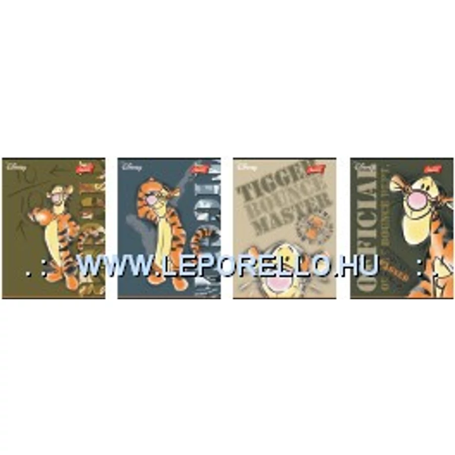 FÜZET A5 UNIPAP 2.oszt. 32lap  Barbi Fashion, Tiger, HotWheels** (Tigger, UN1009V2)